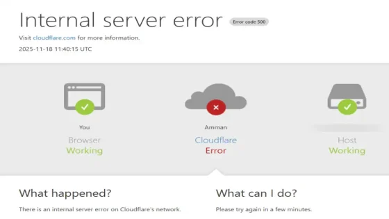 عطل في كلاود فلير يضرب مجموعة من المواقع الإلكترونية في الأردن والعالم