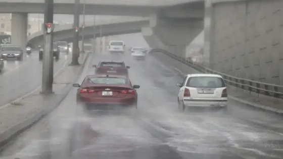 الأردن: استمرار تأثير المنخفض الجوي حتى مساء اليوم