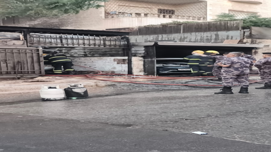 احتراق مركبتين كهربائيتين في حادثة أثارت الذعر بمنطقة طبربور