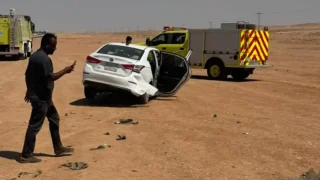 إصابة 10 أشخاص بينهم عائلة أردنية بحادث تصادم في عرعر بالسعودية